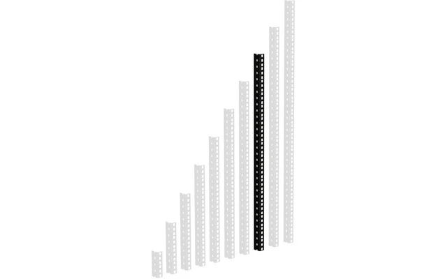 Adam Hall 61535B16 Perfil de rack negro 16 unidades