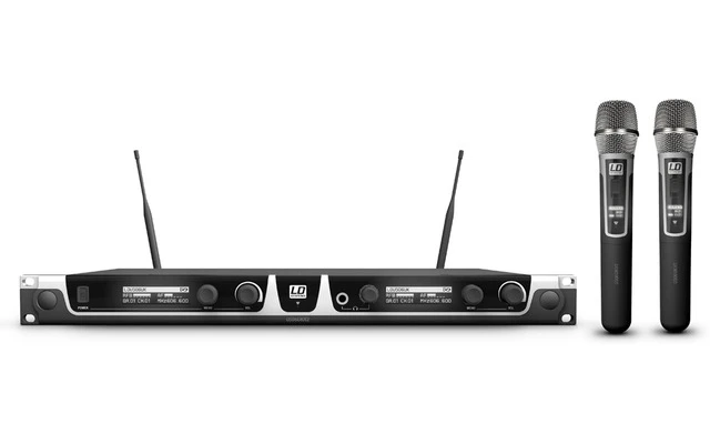 LD Systems U506 UK HHC 2 Sistema inalámbrico con 2 Micrófonos de Mano de Condensador