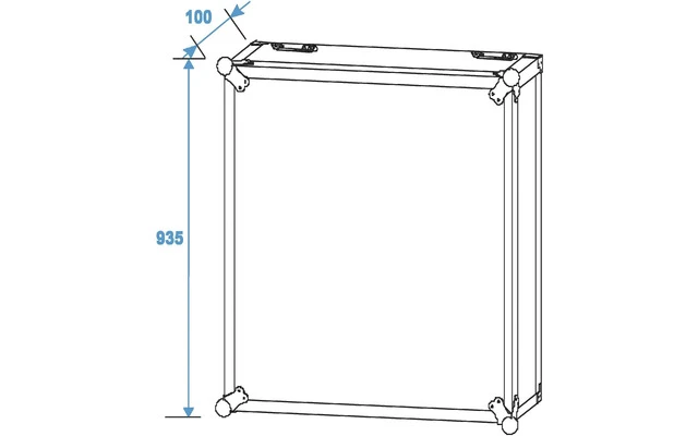 ROADINGER Rack Profi 20U 45cm con ruedas