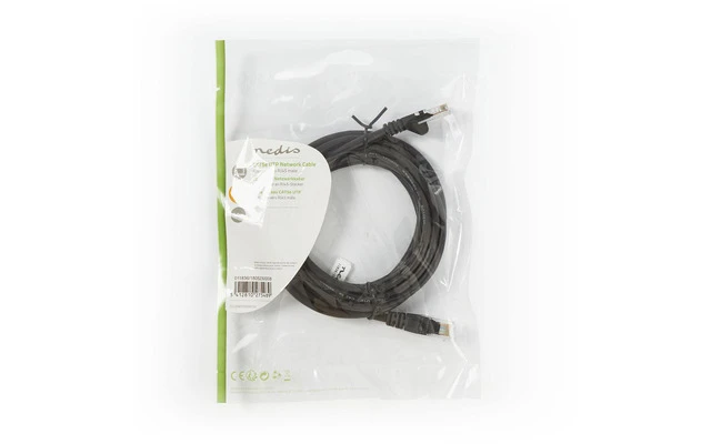 Cable de Red CAT5e UTP - RJ45 Macho - RJ45 Macho - 3,0 m - Negro