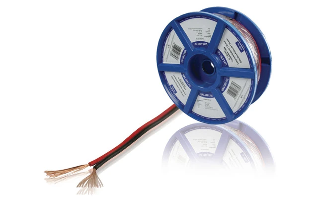Cable para altavoz 2x 1.50 mm² 100 m en color negro/rojo
