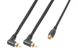 PD Connex Cable 2xRCA Macho -1xRCA Hembra 0,3M