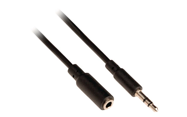 Cable de extensión de audio jack estéreo de 3.5 mm macho - 3.5 mm hembra de 3.00 m
