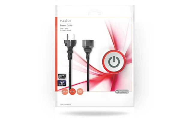Cable de extensión de alimentación C14 - C13 - Conector Alimentación Macho