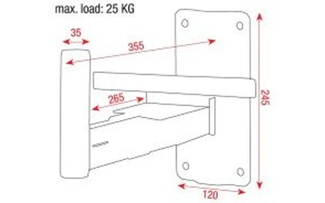 DAP Brazo de pared para altavoz
