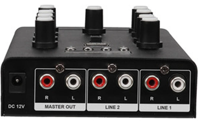 HQ Power HQMX11008 - Mini mezclador estéreo con conexión USB - Stock B