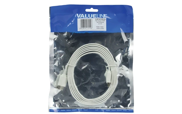 Cable plano HDMI de alta velocidad con Ethernet 2.00 m