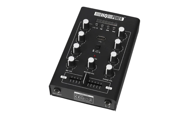HQ Power HQMX11008 - Mini mezclador estéreo con conexión USB - Stock B
