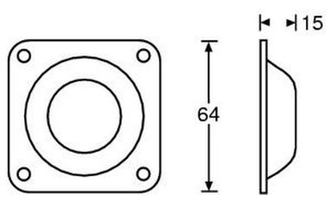 Adam Hall Hardware 4938 - Pie deslizante grande acero hembra