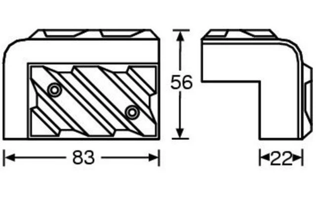 Adam Hall Hardware 4013 - Cantonera apilable de plástico negro