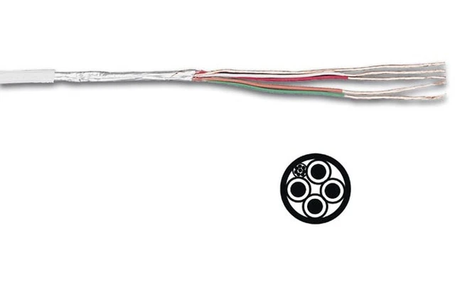 CABLE APANTALLADO 4 x 0.19mm² BLANCO
