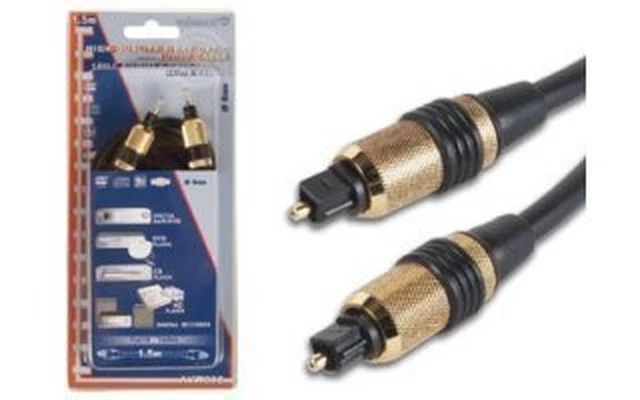 Cable de fibra óptica Toslink : 2 x macho , 1M
