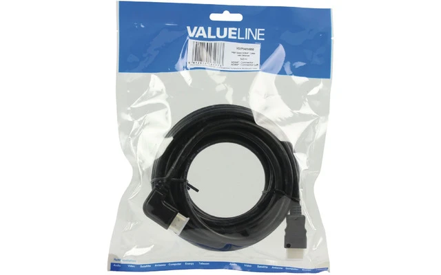 Cable HDMI de alta velocidad con conector HDMI Ethernet conector HDMI en ángulo hacia la izquier