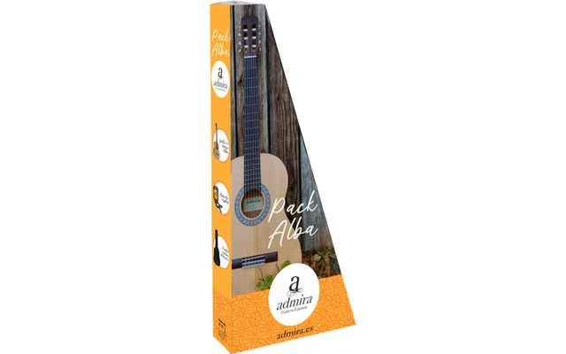 Admira Alba 3/4 - Conjunto de iniciación a la guitarra con funda y afinador