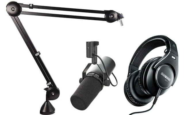 Shure SM7B + Shure SRH 840 + Rode PSA1 Arm - Profesional Streaming