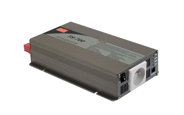 MEAN WELL - CONVERTIDOR DC-AC CON ONDA SENOIDAL - 700 W - TOMA DE TIERRA DE ESPIGA