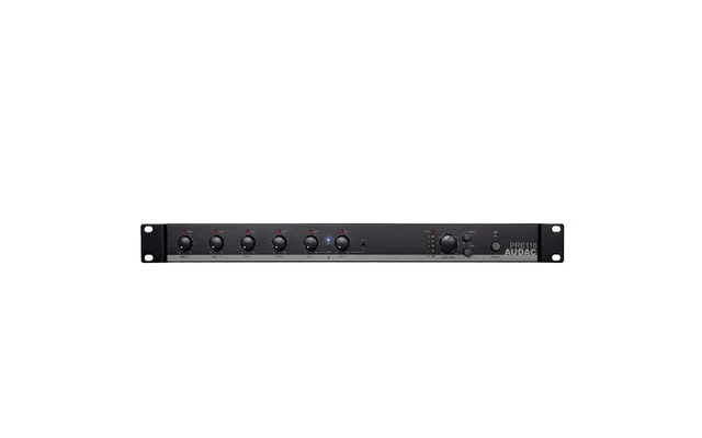 Audac PRE 116 Preamplificador estéreo de 6 Canales 1 U