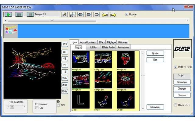 Cloud night C-MINI-ILDA - Software Controlador ILDA con Interface