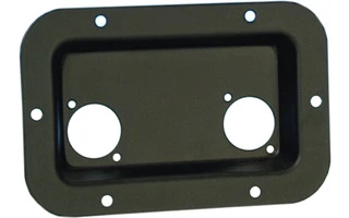 Adam Hall Hardware 8708BLK - Base negra para 2 Conectores de Chasis XLR/Speakon(menos 23.9mm)