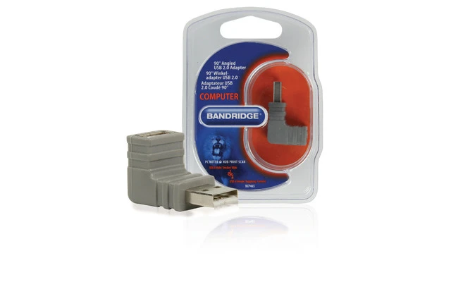Adaptador USB 2.0 en ángulo de 90° - Bandridge BCP465