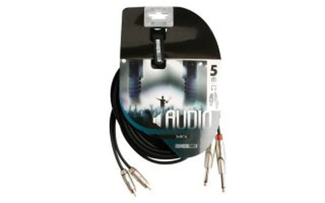 Cable audio profesional, 2 x RCA Macho a 2 x Jack Mono 6.35mm 5m