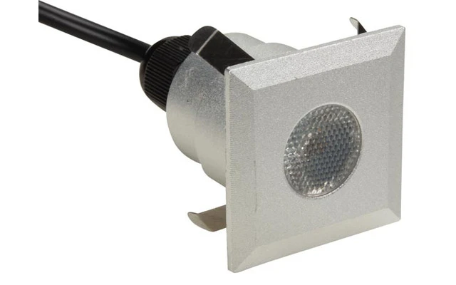 FOCO LED DE SUELO - 5 x LED DE 0.6 W - MODELO CUADRADO - BLANCO CÁLIDO