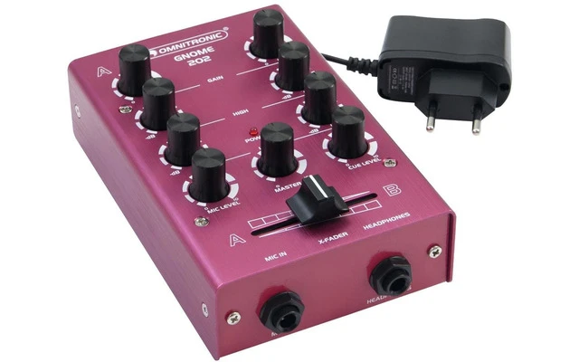 Omnitronic Gnome 202 Mini Mixer red