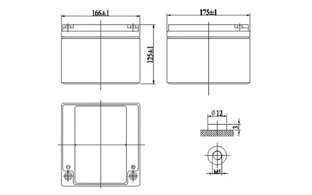 Batería de plomo ácido 12V-24Ah