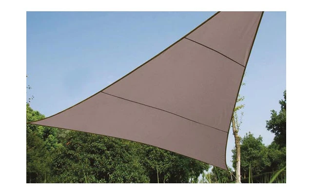 Vela de sombra - Triangular - 3.6 x 3.6 m x 3.6 m - Color: Gris topo