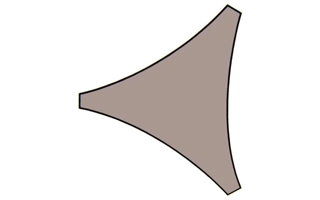 Vela de sombra - Triangular - 3.6 x 3.6 m x 3.6 m - Color: Gris topo