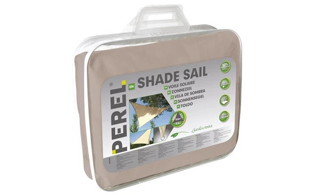 Vela de sombra - Triangular - 3.6 x 3.6 m x 3.6 m - Color: Gris topo