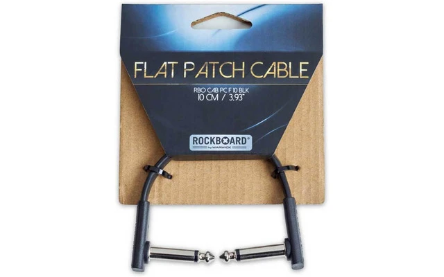 RockBoard Flat Patch Cable Black 10 Cm