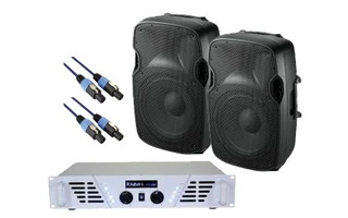 Pack: Pareja XTK-15 +AMP 600 + Cable Speakon 3m x2