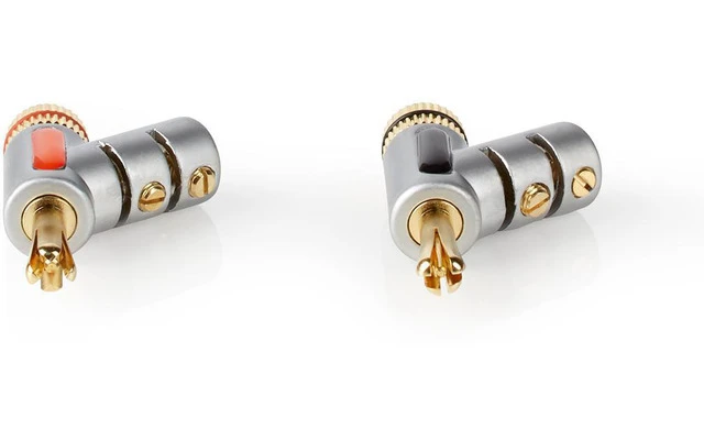 Banana Connector - Male - Female - Metal - Silver - Nedis CAGC26990ME