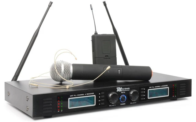 Power Dynamics PD732C 2x 16 Canales UHF Micro Inalambrico True Diversity Combi