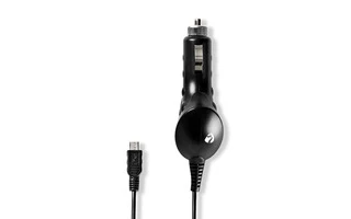 Cargador para Coche - 1,0 A - Cable fijo - Micro USB - Negro - Nedis CCHAU100ABK