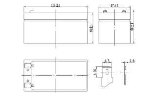 BATERÍA DE PLOMO-ÁCIDO 12V-3.3Ah