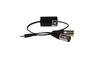 Audac TR 2080 Aislador de Masas - minijack de 3,5 mm macho a 2x XLR macho