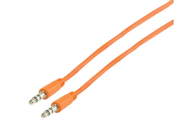 Cable naranja de audio estéreo 3.5mm de 1.00 m
