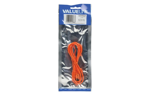 Imagenes de Cable naranja de audio estéreo 3.5mm de 1.00 m