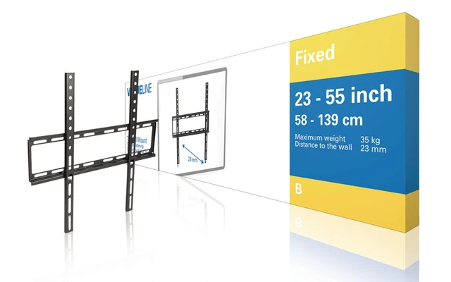 Soporte de Pared Fijo para TV de 23 - 55", 30 kg - Valueline VLMFM