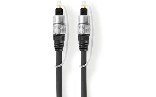 Cable de Audio Óptico - Macho TosLink Macho - Macho TosLink - 2,50 m - Gris Antracita