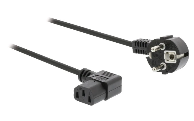 Cable de alimentación Schuko en ángulo de 2.00
