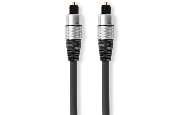 Cable de Audio Óptico - Macho TosLink Macho - Macho TosLink - 2,50 m - Gris Antracita