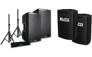 2x Alto TS 315 con fundas originales + Soportes altavoces trípode