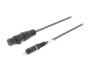 Cable XLR Mono de 3 Pines Hembra - RCA Macho de 1,5 m Gris Oscuro - Sweex SWOP15225E15
