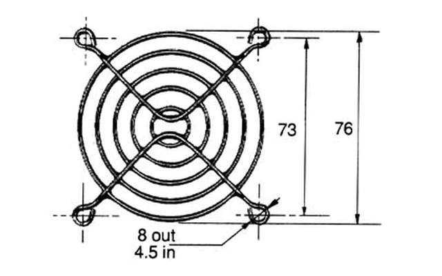 Rejilla para ventilador 80 x 80mm