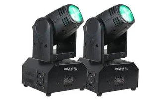 SET Moving Head Ibiza LMH 250 - 40W LED + Mando a control