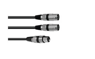 OMNITRONIC Adaptador de cable XLR hembra a 2 XLR macho
