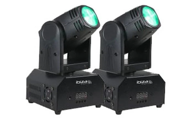 SET Moving Head Ibiza LMH 250 - 40W LED + Mando a control